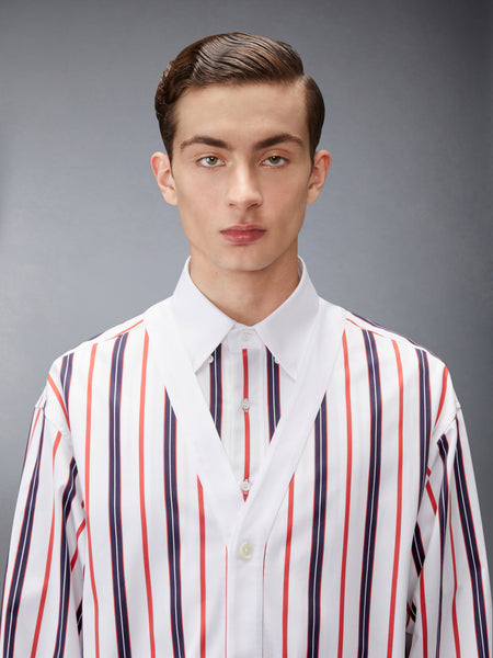 REPP STRIPE POPLIN SHIRT RWBWHT