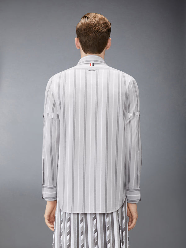 MADRAS COTTON REPP STRIPE ARMBAND SHIRT - image 3