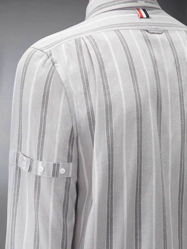 MADRAS COTTON REPP STRIPE ARMBAND SHIRT - image 6