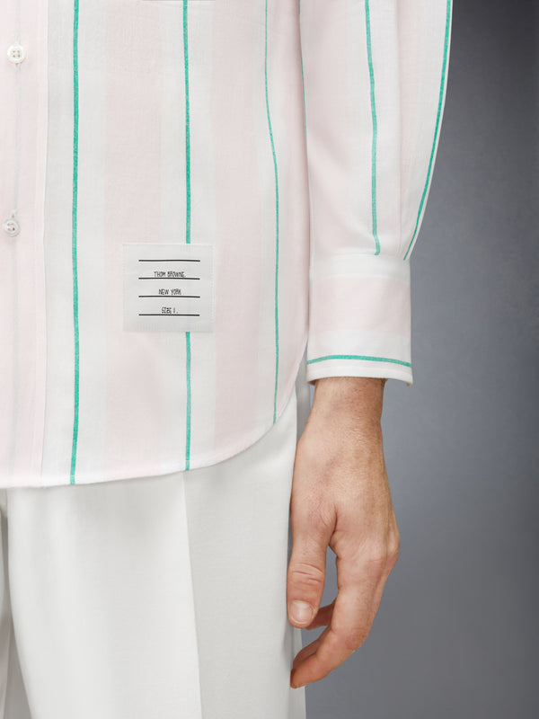 MADRAS COTTON CLASSIC STRIPE ARMBAND SHIRT - image 6