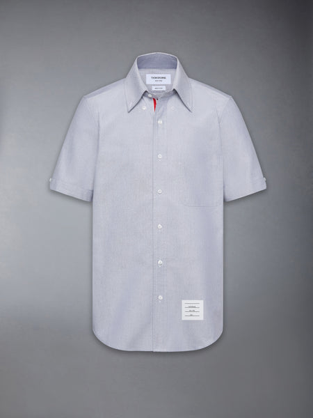 OXFORD GROSGRAIN PLACKET SHORT SLEEVE SHIRT NAVY
