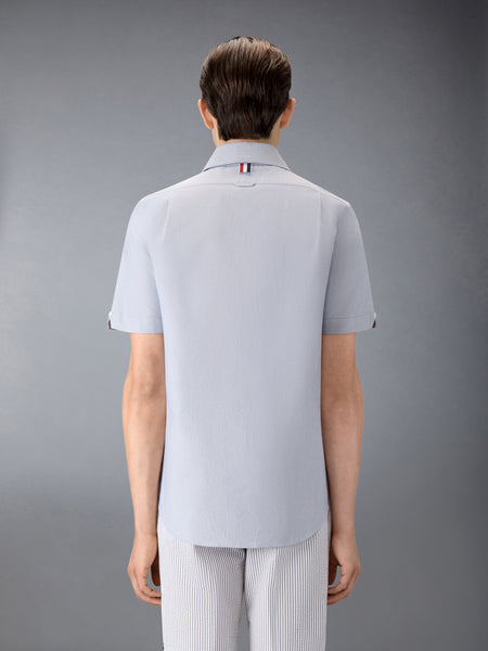 OXFORD GROSGRAIN PLACKET SHORT SLEEVE SHIRT NAVY