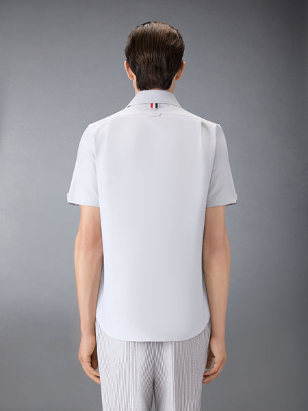 OXFORD GROSGRAIN PLACKET SHORT SLEEVE SHIRT MED GREY