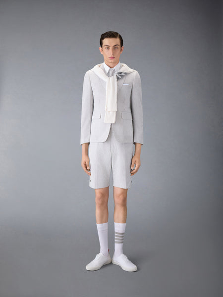 OXFORD GROSGRAIN PLACKET SHORT SLEEVE SHIRT WHITE