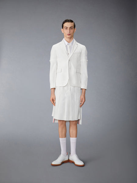 OXFORD SELF TIPPING AND FLAG PATCH SHIRT WHITE