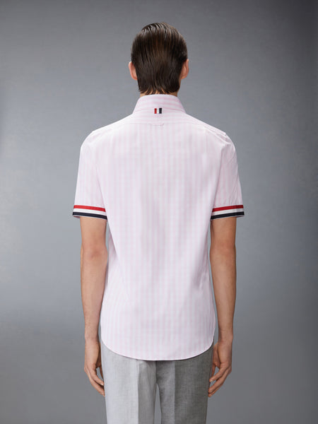 GINGHAM CHECK POPLIN SHORT SLEEVE SHIRT LIGHT PINK