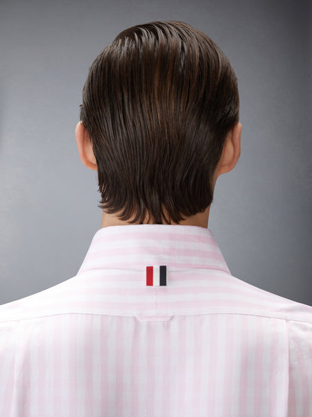 GINGHAM CHECK POPLIN SHORT SLEEVE SHIRT LIGHT PINK