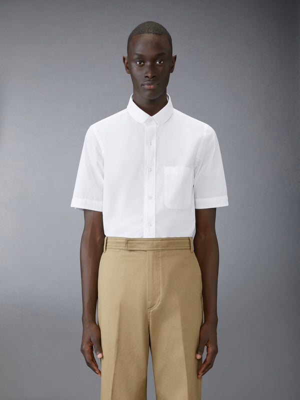 POPLIN ROUND COLLAR SHORT SLEEVE SHIRT - image 1