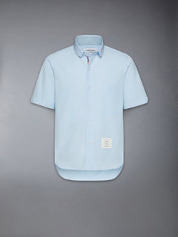 POPLIN ROUND COLLAR SHORT SLEEVE SHIRT