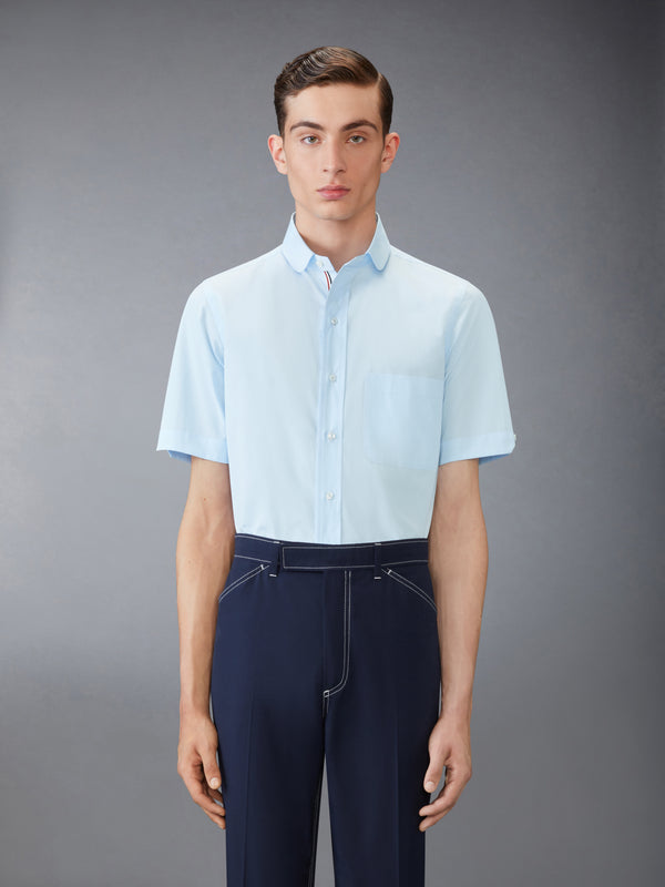 POPLIN ROUND COLLAR SHORT SLEEVE SHIRT - image 1