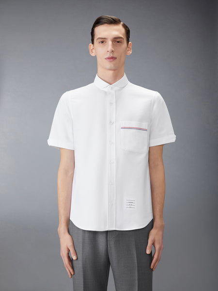 RWB EMBROIDERY SHORT SLEEVE SHIRT WHITE