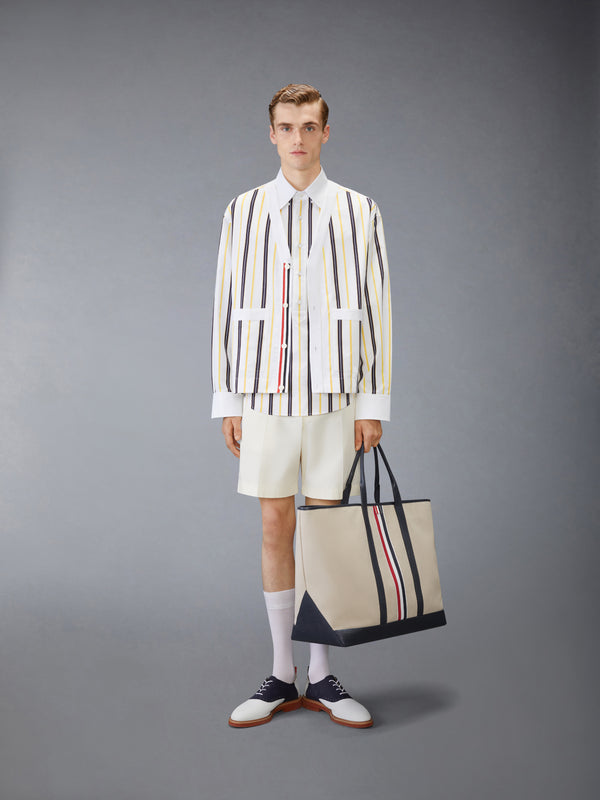 REPP STRIPE POPLIN SHORT SLEEVE SHIRT - image 3