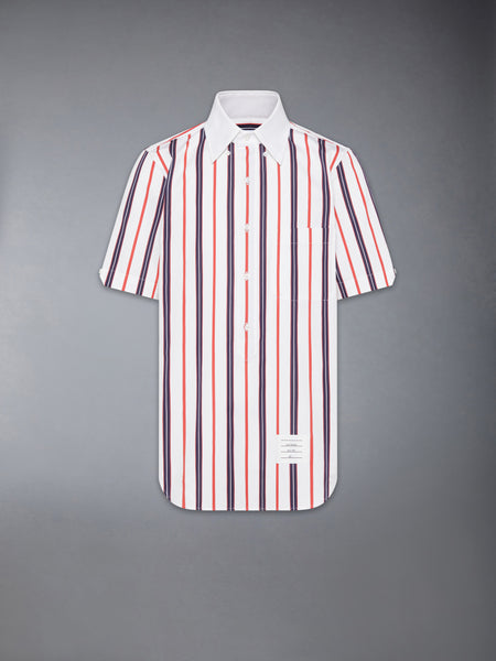 REPP STRIPE POPLIN SHORT SLEEVE SHIRT RWBWHT