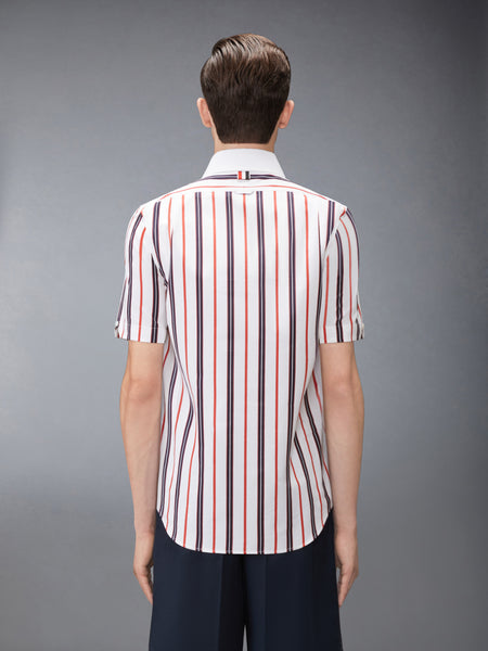 REPP STRIPE POPLIN SHORT SLEEVE SHIRT RWBWHT