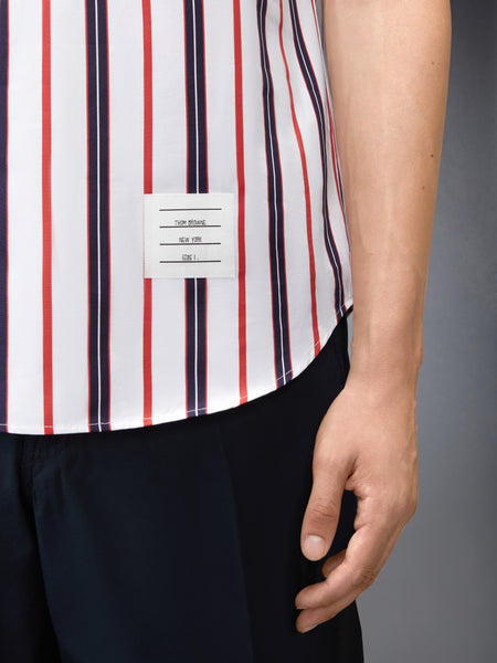 REPP STRIPE POPLIN SHORT SLEEVE SHIRT RWBWHT