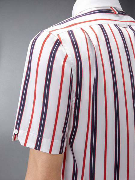 REPP STRIPE POPLIN SHORT SLEEVE SHIRT RWBWHT