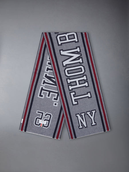 MERINO WOOL VARSITY SCARF RWBWHT
