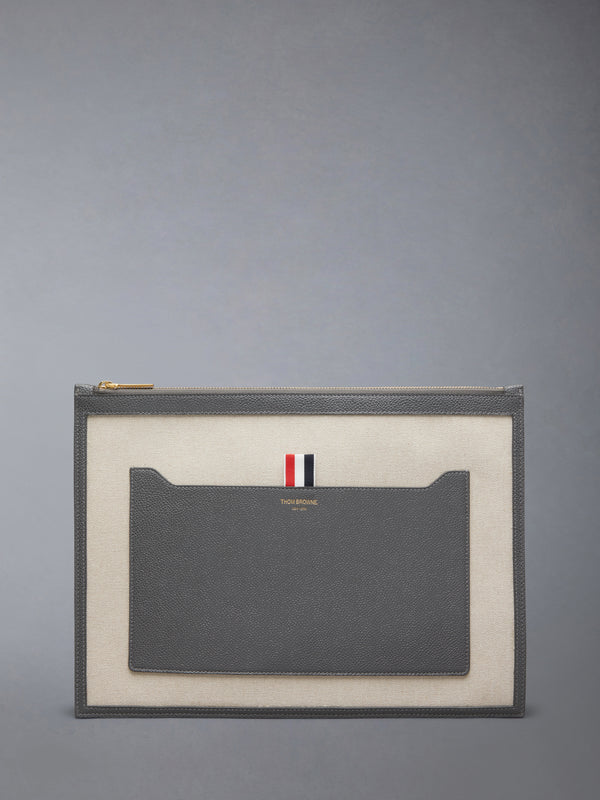 COTTON CANVAS MEDIUM POUCH - featured image