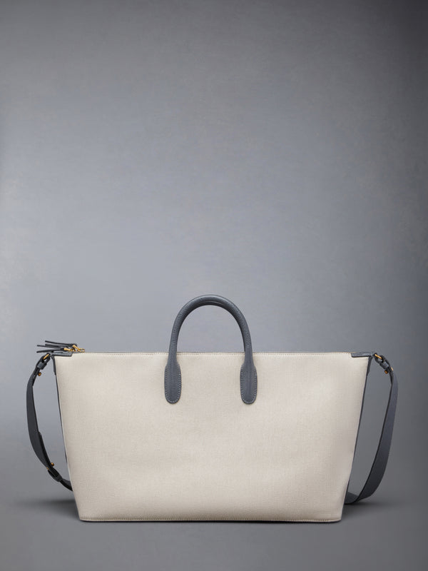 MEDIUM DUFFLE IN SALT AND PEPPER COTTON CANVAS - image 3