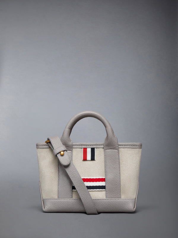 MICRO TOOL TOTE IN SALT AND PEPPER COTTON CANVAS - featured image