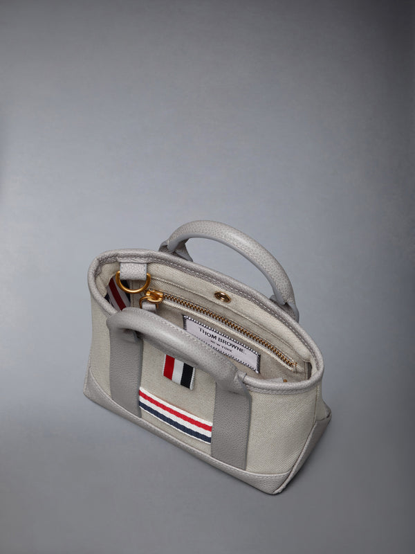 MICRO TOOL TOTE IN SALT AND PEPPER COTTON CANVAS - image 5