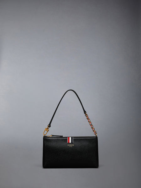 PEBBLE GRAIN ZIPPED MINI BAG BLACK