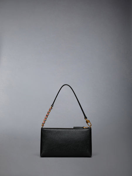 PEBBLE GRAIN ZIPPED MINI BAG BLACK
