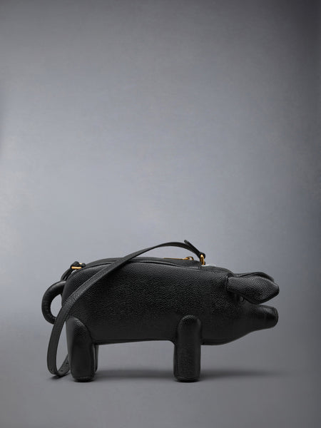 BABY PIG BAG IN PEBBLE GRAIN LEATHER BLACK