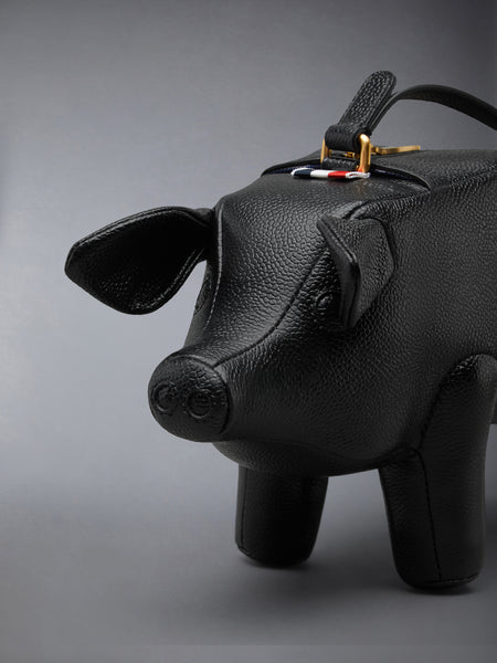 BABY PIG BAG IN PEBBLE GRAIN LEATHER BLACK