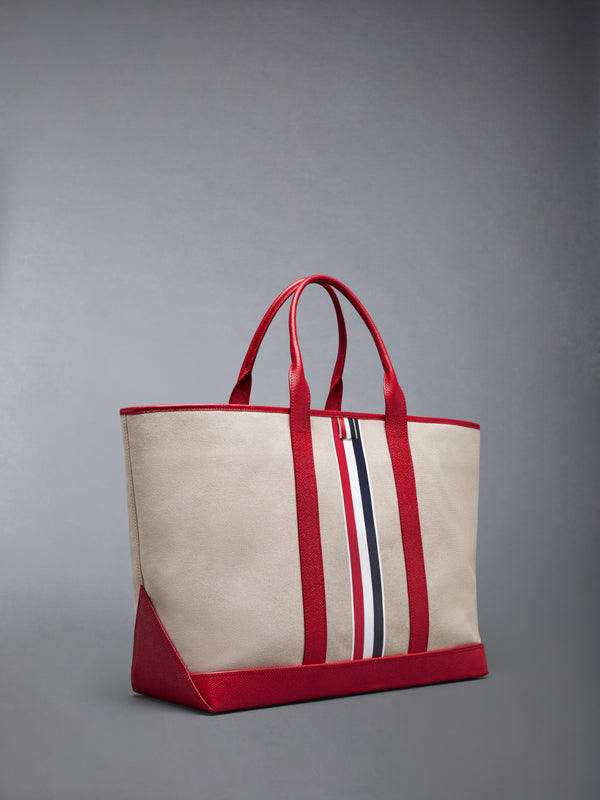 RWB STRIPE MEDIUM TOOL TOTE IN SALT AND PEPPER COTTON CANVAS - image 2