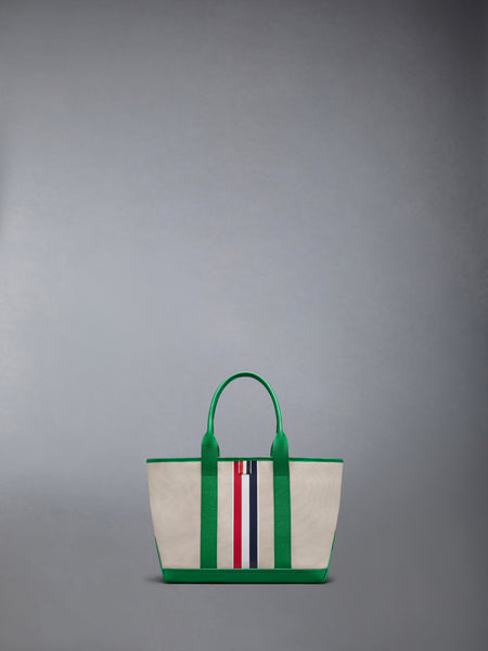 RWB STRIPE PEPPER COTTON CANVAS RWB STRIPE SMALL TOOL TOTE GREEN