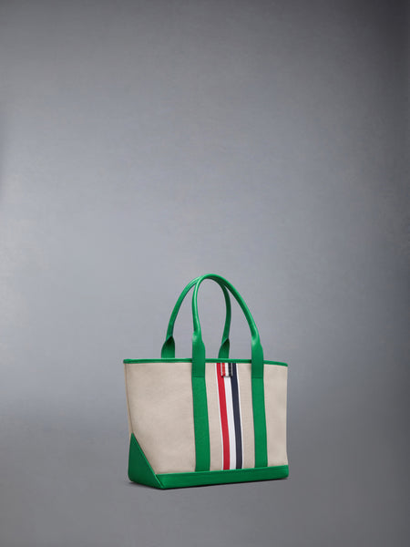 RWB STRIPE PEPPER COTTON CANVAS RWB STRIPE SMALL TOOL TOTE GREEN