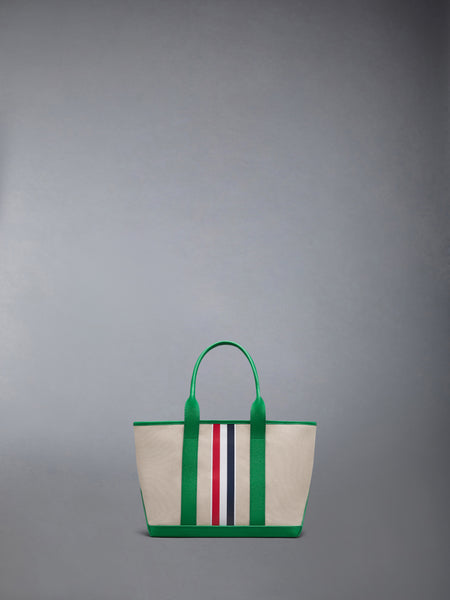 RWB STRIPE PEPPER COTTON CANVAS RWB STRIPE SMALL TOOL TOTE GREEN