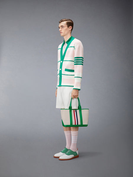 RWB STRIPE PEPPER COTTON CANVAS RWB STRIPE SMALL TOOL TOTE GREEN