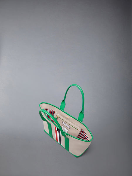 RWB STRIPE PEPPER COTTON CANVAS RWB STRIPE SMALL TOOL TOTE GREEN