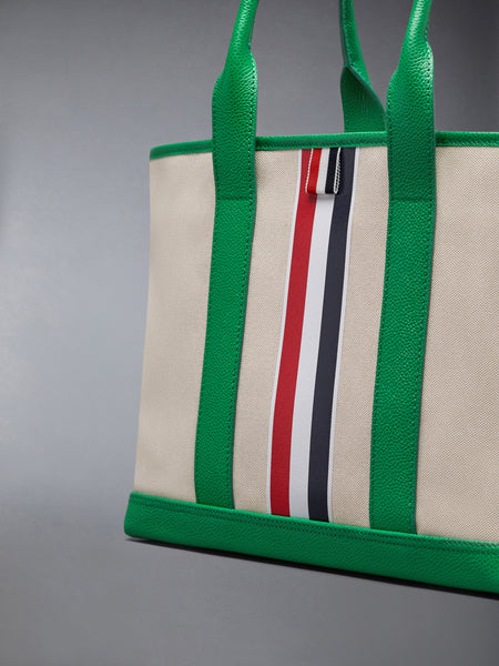 RWB STRIPE PEPPER COTTON CANVAS RWB STRIPE SMALL TOOL TOTE GREEN