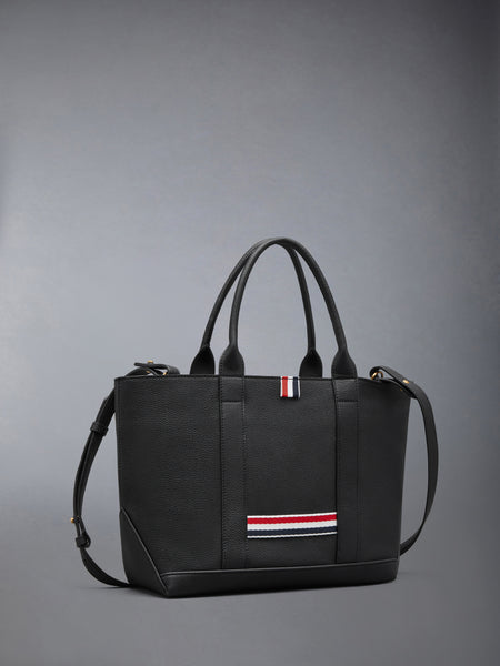 SMALL TOOL TOTE IN SOFT PEBBLE GRAIN LEATHER BLACK