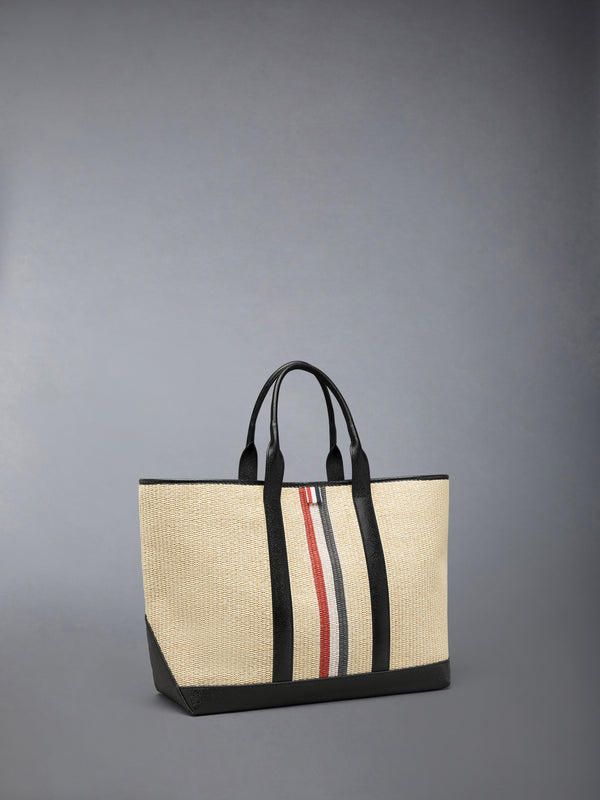 MEDIUM TOOL TOTE WITH RWB STRIPE IN RAFFIA - image 2