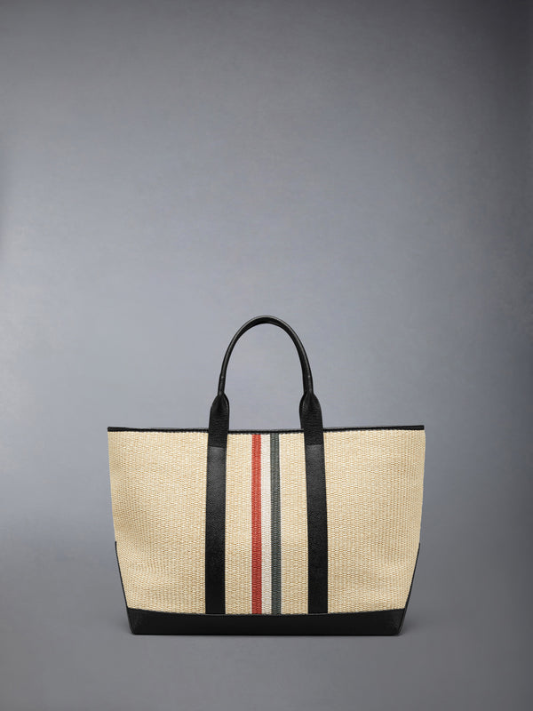 MEDIUM TOOL TOTE WITH RWB STRIPE IN RAFFIA - image 3