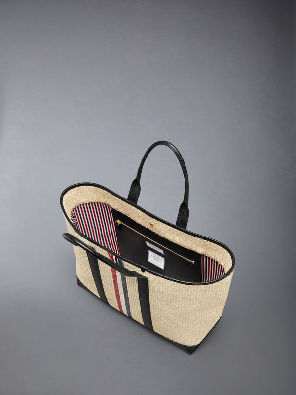 MEDIUM TOOL TOTE WITH RWB STRIPE IN RAFFIA - image 5