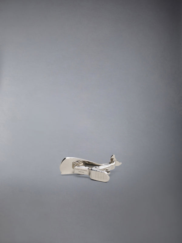 STERLING SILVER WHALE TIE BAR - image 2