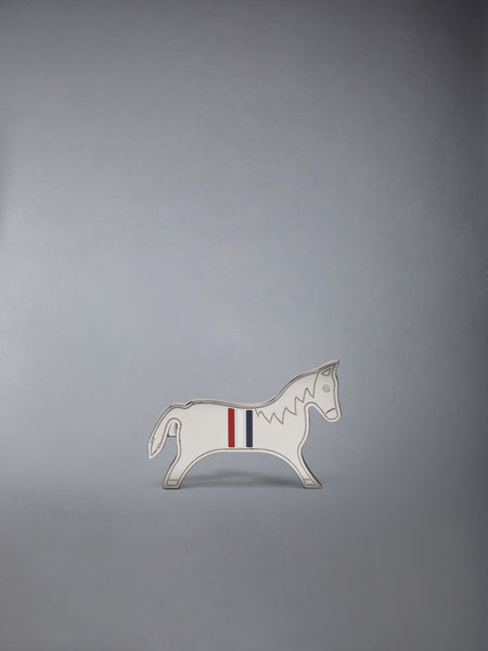 LUNAR NEW YEAR STERLING SILVER HORSE TIE BAR SILVER