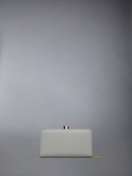 SMOOTH CALF LONG ZIP WALLET MUSLIN