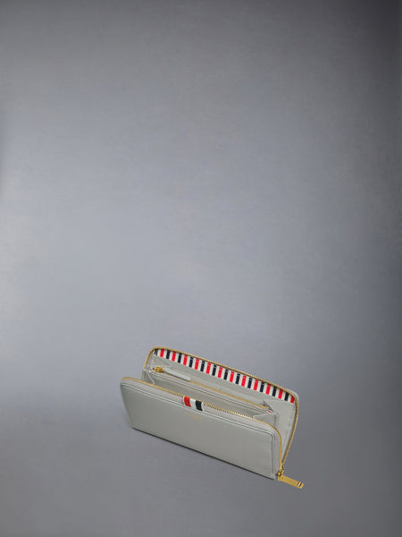SMOOTH CALF LONG ZIP WALLET MUSLIN