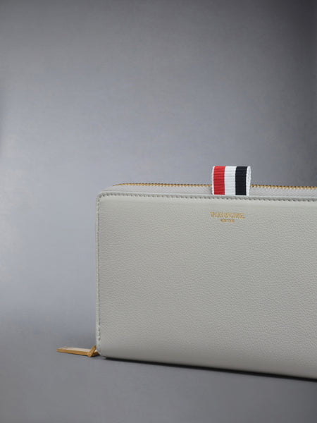 SMOOTH CALF LONG ZIP WALLET MUSLIN