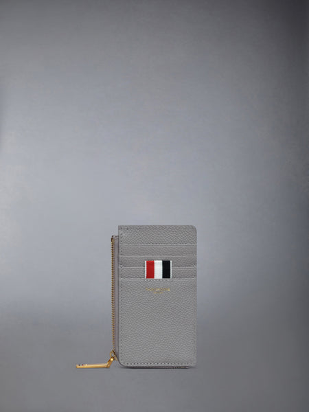 PEBBLE GRAIN COIN CARD HOLDER LT GREY