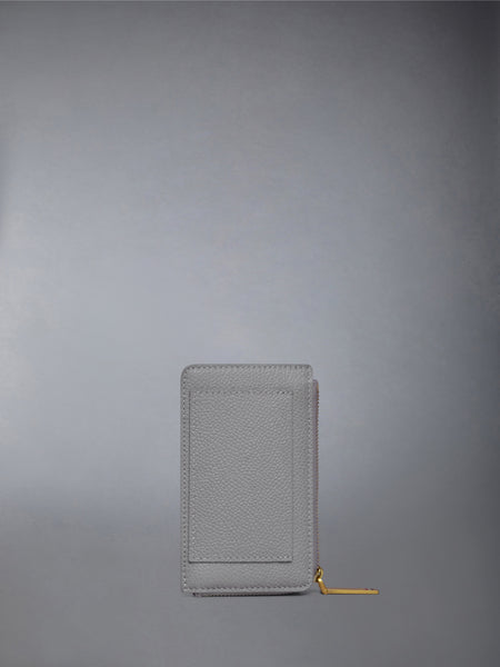 PEBBLE GRAIN COIN CARD HOLDER LT GREY