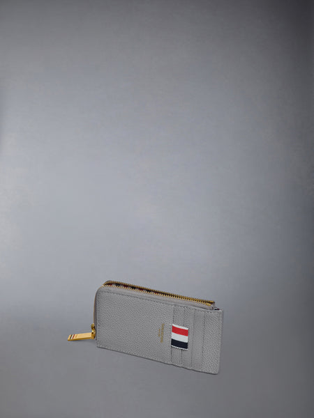 PEBBLE GRAIN COIN CARD HOLDER LT GREY