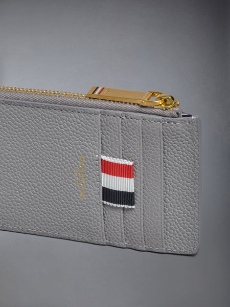 PEBBLE GRAIN COIN CARD HOLDER LT GREY