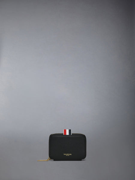 SMOOTH CALF ZIP CARD HOLDER BLACK